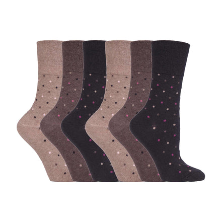 6 Pack Ladies Non Elastic Novelty Design Socks