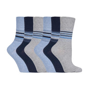 6 Pack Ladies Non Elastic Novelty Design Socks