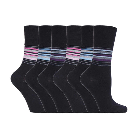 6 Pack Ladies Non Elastic Novelty Design Socks