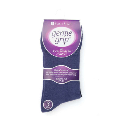 6 Pack Ladies Non Elastic Plain Coloured Cotton Socks
