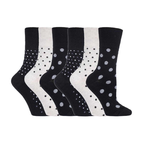 6 Pack Ladies Non Elastic Novelty Design Socks