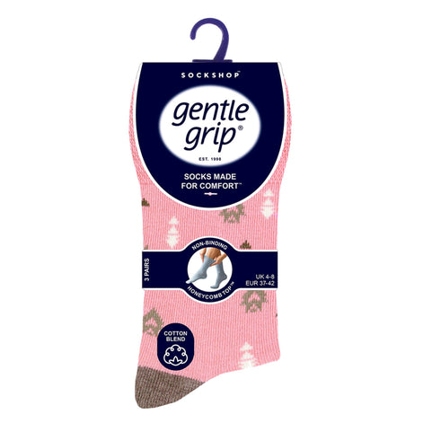 6 Pack Ladies Non Elastic Novelty Design Socks