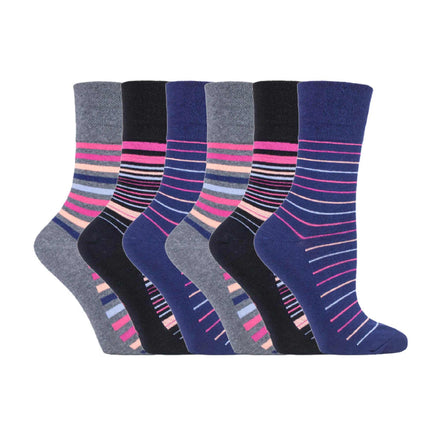 6 Pack Ladies Non Elastic Novelty Design Socks