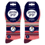 6 Pack Ladies Patterned Cotton Non Elastic Socks