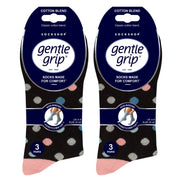 6 Pack Ladies Patterned Cotton Non Elastic Socks