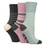 6 Pairs Ladies Cotton Socks | Patterned Soft Non-Binding Everyday Socks