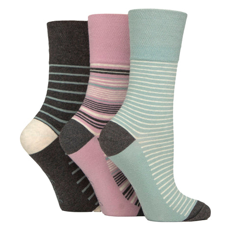6 Pairs Ladies Cotton Socks | Patterned Soft Non-Binding Everyday Socks