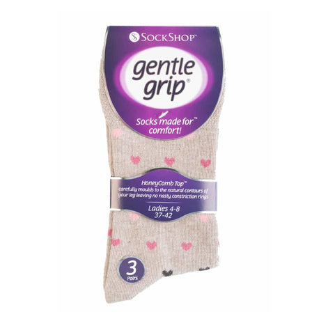 6 Pack Ladies Non Elastic Patterned Cotton Socks for Poor Circulation