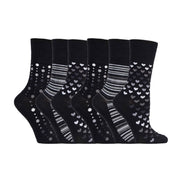 6 Pack Ladies Non Elastic Loose Top Bamboo Socks