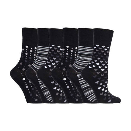 6 Pack Ladies Non Elastic Loose Top Bamboo Socks