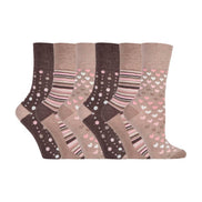 6 Pack Ladies Non Elastic Loose Top Bamboo Socks