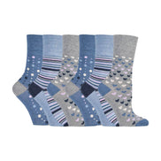 6 Pack Ladies Non Elastic Loose Top Bamboo Socks