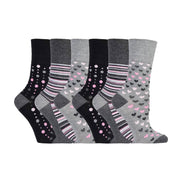 6 Pack Ladies Non Elastic Loose Top Bamboo Socks