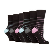 6 Pack Ladies Non Elastic Loose Top Bamboo Socks