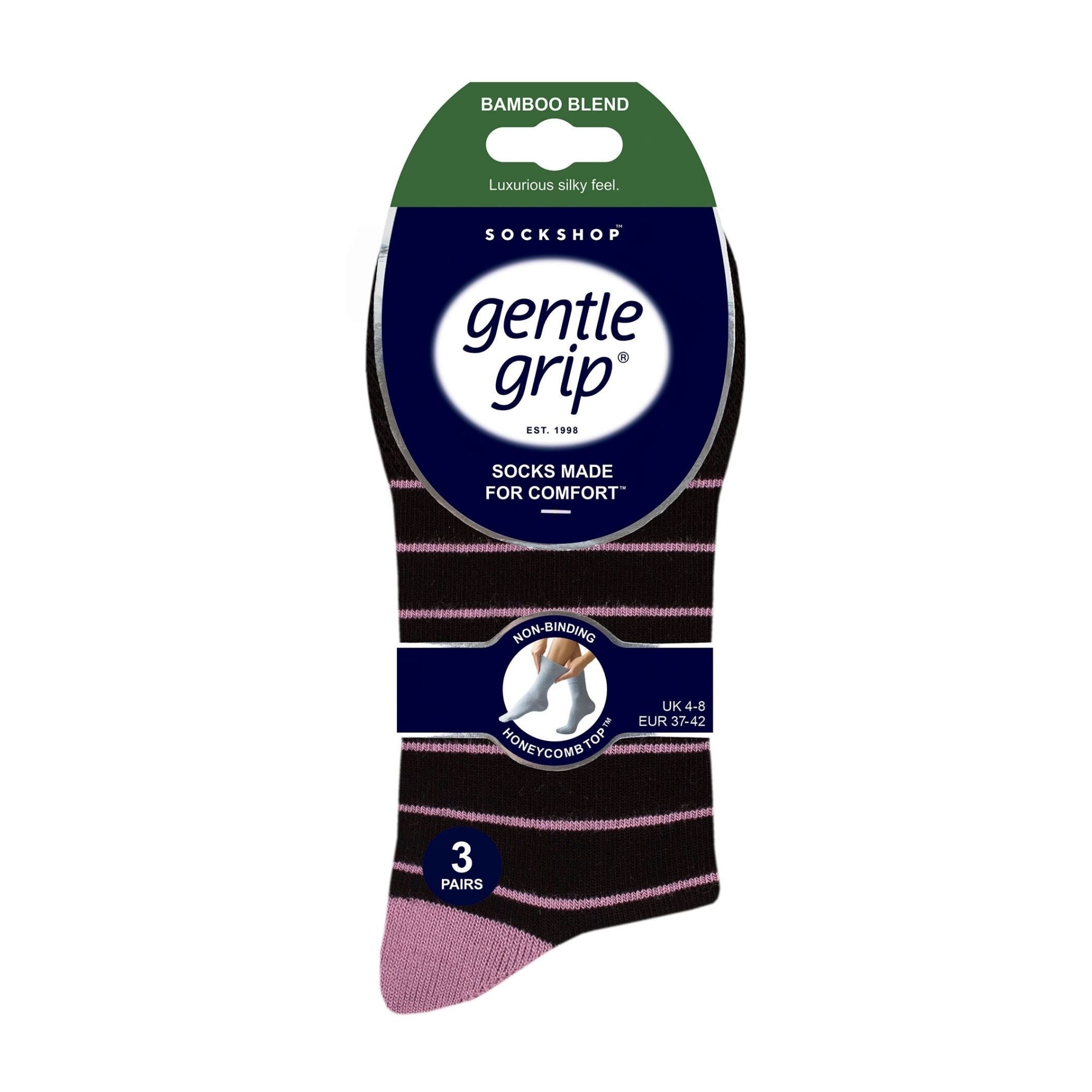 6 Pack Ladies Non Elastic Loose Top Bamboo Socks