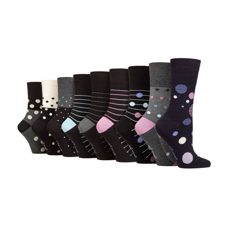 9 Pack Ladies Soft Breathable Bamboo Non Elastic Dress Socks
