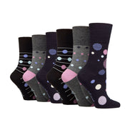 6 Pack Ladies Non Elastic Loose Top Bamboo Socks