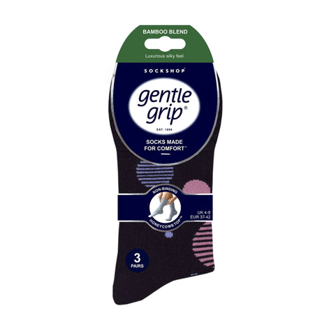 6 Pack Ladies Non Elastic Loose Top Bamboo Socks