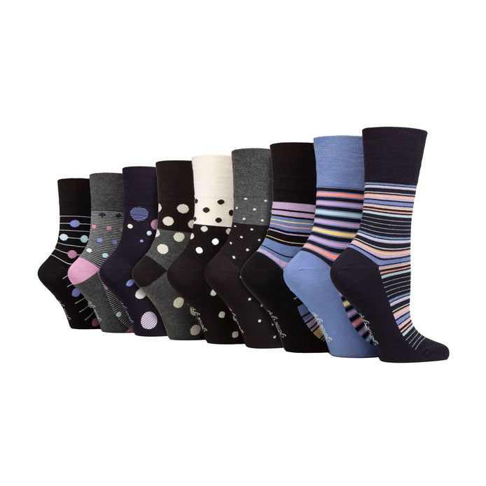 9 Pack Ladies Soft Breathable Bamboo Non Elastic Dress Socks