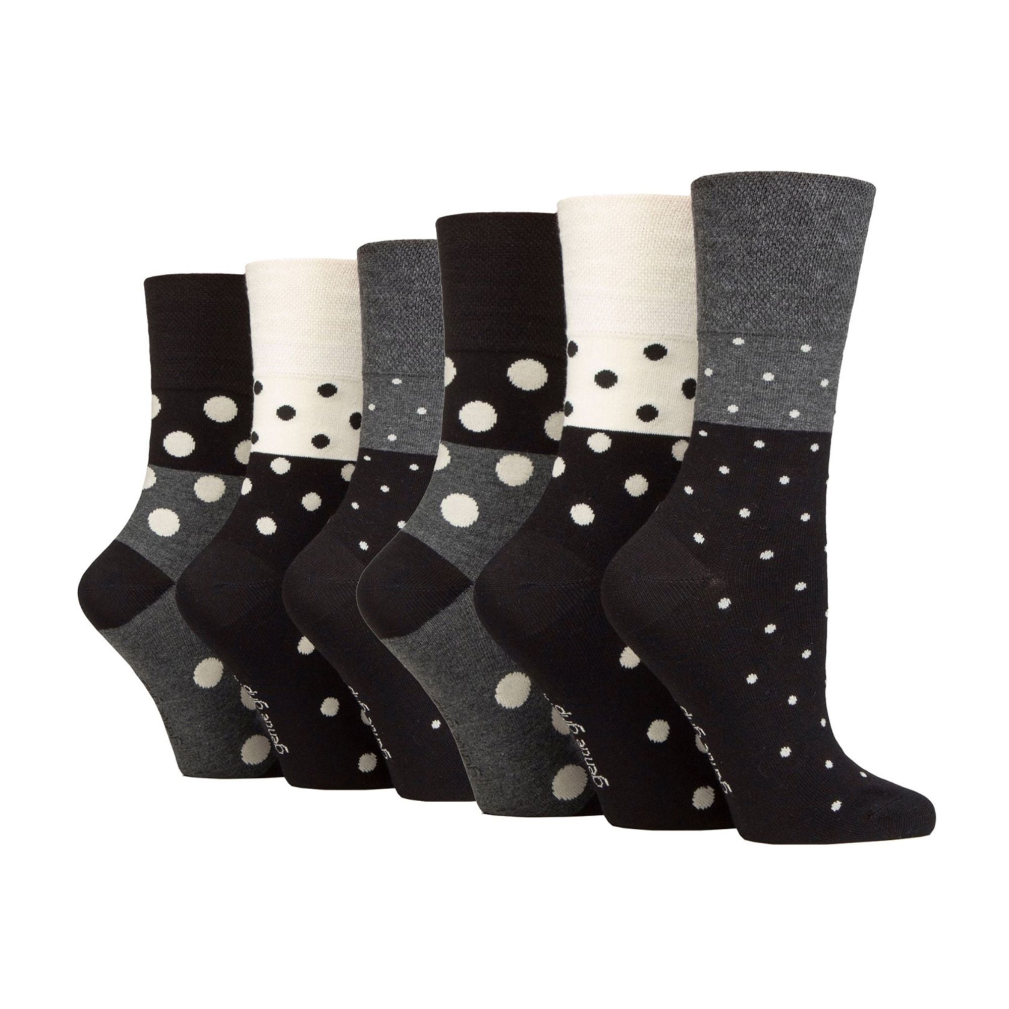 6 Pack Ladies Non Elastic Loose Top Bamboo Socks