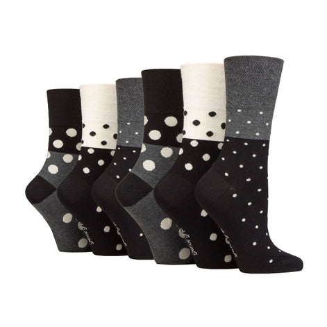 6 Pack Ladies Non Elastic Loose Top Bamboo Socks