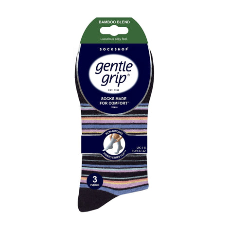 6 Pack Ladies Non Elastic Loose Top Bamboo Socks