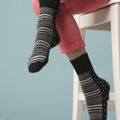 6 Pack Ladies Non Elastic Loose Top Bamboo Socks