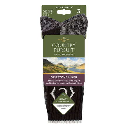 Ladies Heavy Duty Durable Cushioned Hiking Socks with Reinforced Heel & Toe