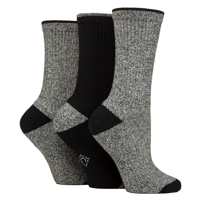 3 Pairs Ladies Water Repellent Midweight Outdoor Socks for Hiking & Walking