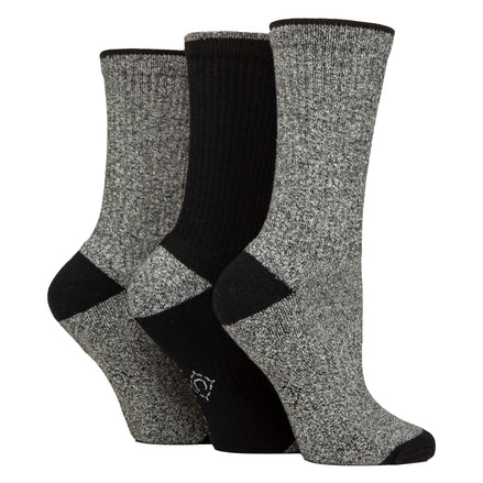 3 Pairs Ladies Water Repellent Midweight Outdoor Socks for Hiking & Walking