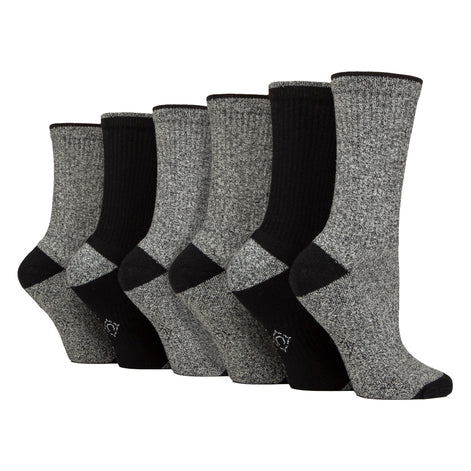6 Pairs Ladies Water Repellent Midweight Outdoor Socks for Hiking & Walking