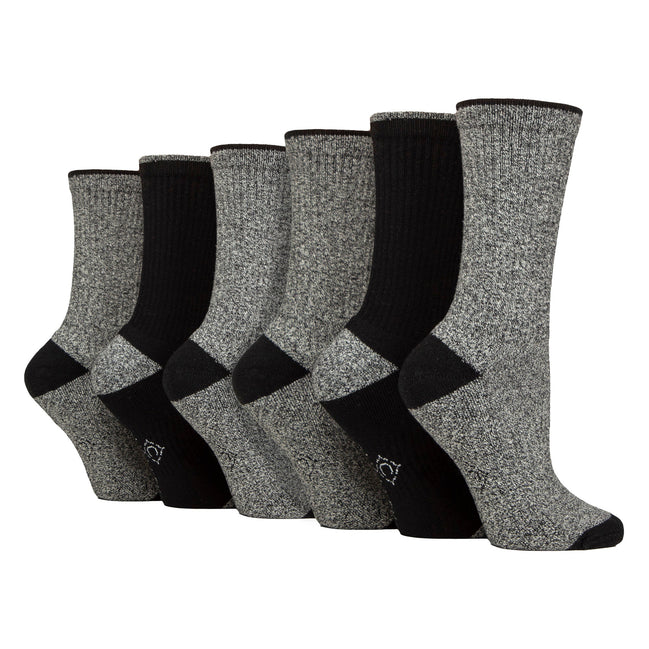 6 Pairs Ladies Water Repellent Midweight Outdoor Socks for Hiking & Walking