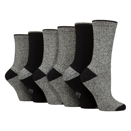 6 Pairs Ladies Water Repellent Midweight Outdoor Socks for Hiking & Walking