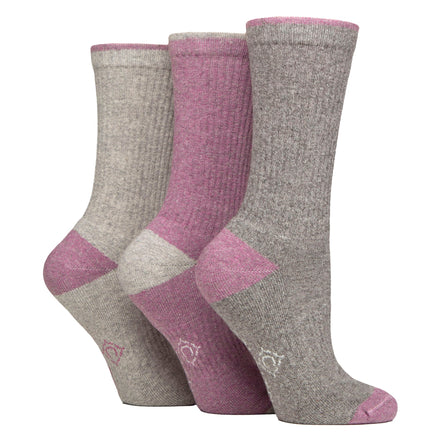 3 Pairs Ladies Water Repellent Midweight Outdoor Socks for Hiking & Walking