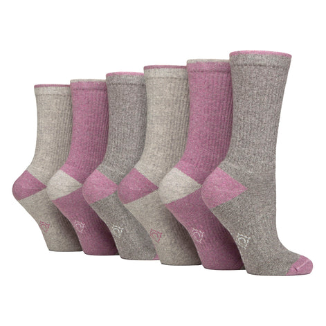 6 Pairs Ladies Water Repellent Midweight Outdoor Socks for Hiking & Walking