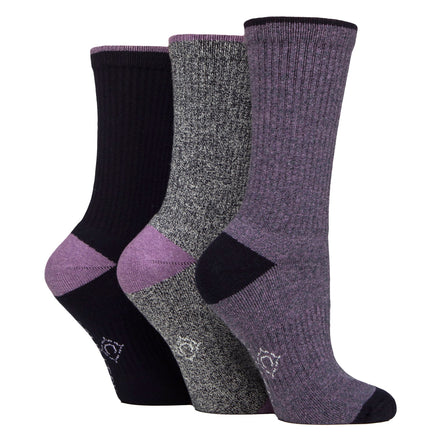 3 Pairs Ladies Water Repellent Midweight Outdoor Socks for Hiking & Walking