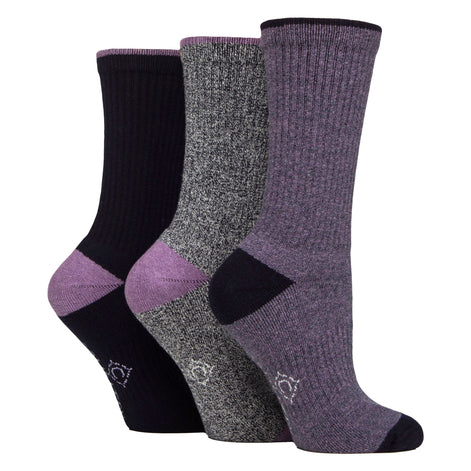 6 Pairs Ladies Water Repellent Midweight Outdoor Socks for Hiking & Walking