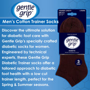 9 Pack Mens Diabetic Trainer Socks, Swollen Feet Wide Ankle Socks
