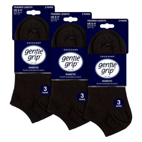 9 Pack Mens Diabetic Trainer Socks, Swollen Feet Wide Ankle Socks