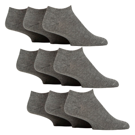 9 Pack Mens Diabetic Trainer Socks, Swollen Feet Wide Ankle Socks