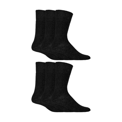 6 Pack Men's Non Elastic Soft Top Cotton Diabetic Socks