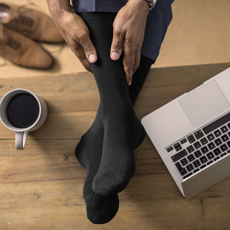 6 Pack Men's Non Elastic Soft Top Cotton Diabetic Socks