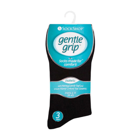 6 Pack Men's Non Elastic Soft Top Cotton Diabetic Socks