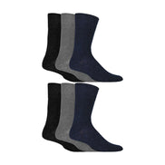 6 Pack Men's Non Elastic Soft Top Cotton Diabetic Socks