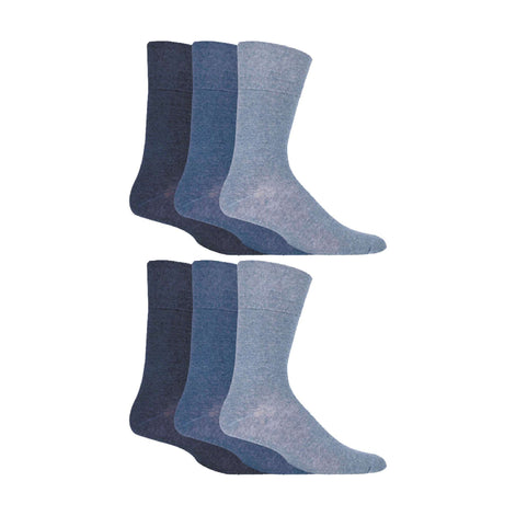 6 Pack Men's Non Elastic Soft Top Cotton Diabetic Socks
