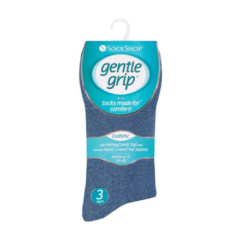 6 Pack Men's Non Elastic Soft Top Cotton Diabetic Socks