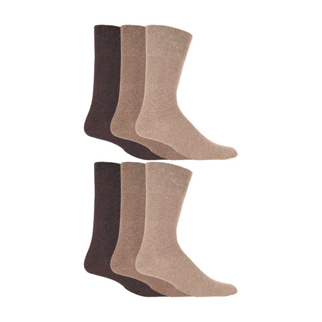 6 Pack Men's Non Elastic Soft Top Cotton Diabetic Socks