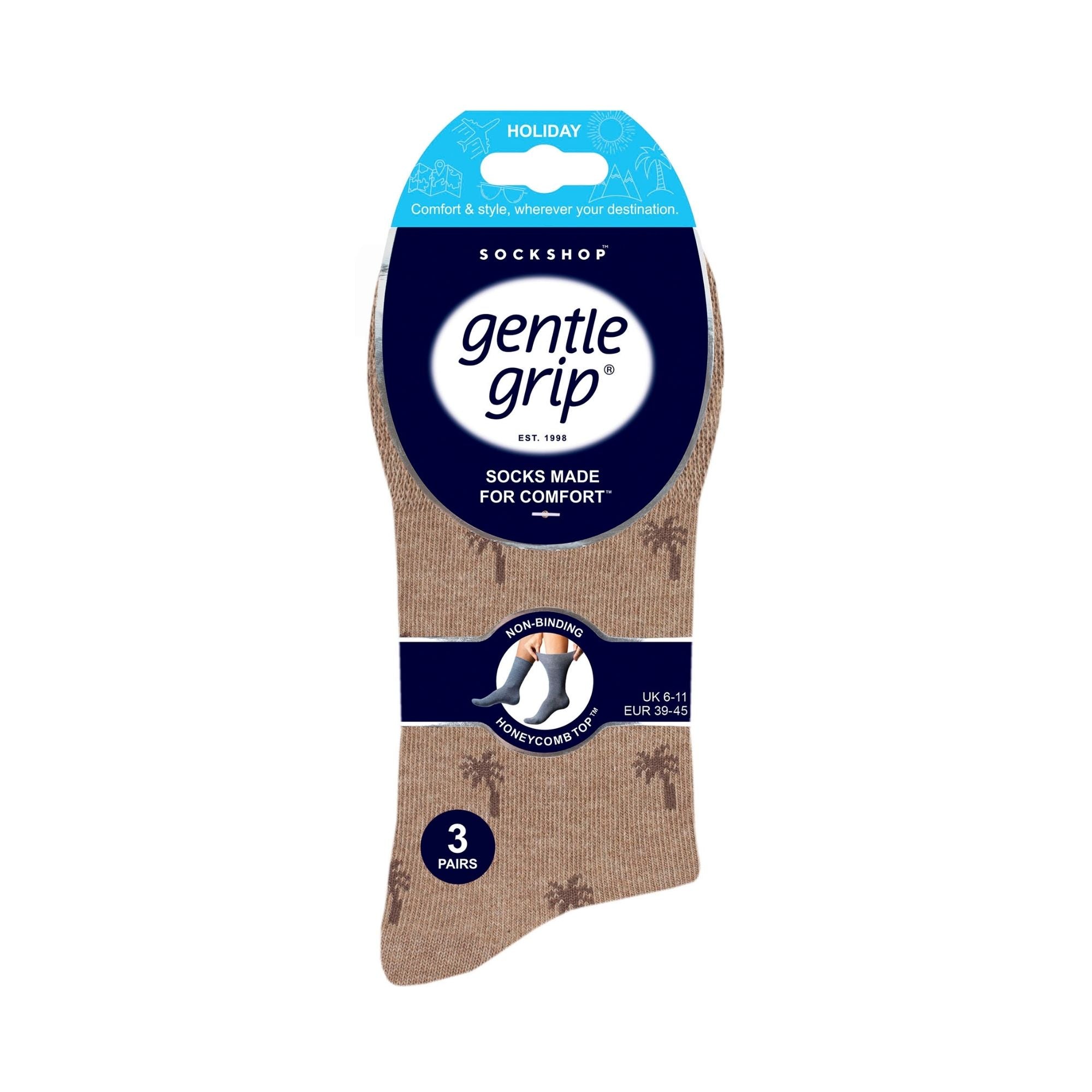 6 Pack Men's Non Elastic Loose Top Patterned Socks