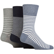 6 Pack Men's Non Elastic Loose Top Patterned Socks