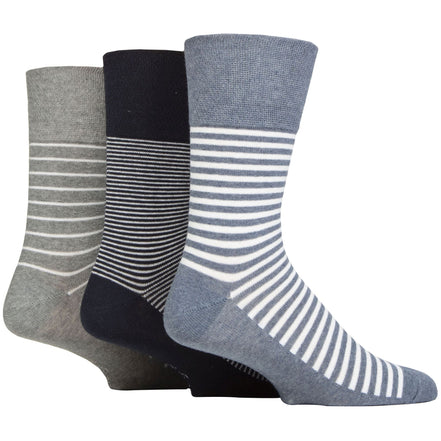 6 Pack Men's Non Elastic Loose Top Patterned Socks